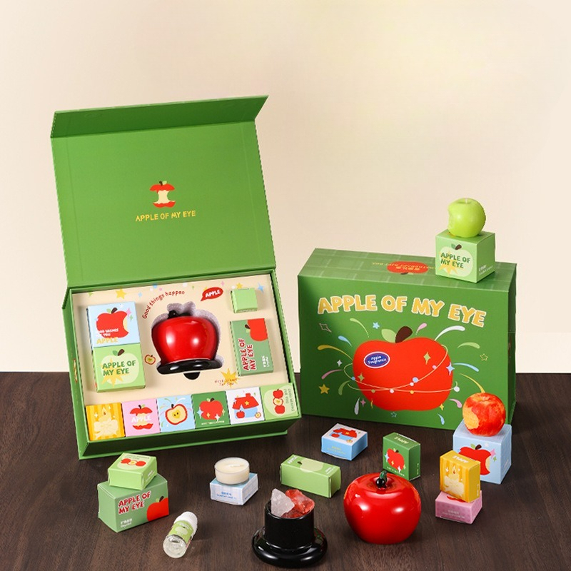 Home Fragrance Set Gift - Apple‑Shaped Scented Candle Gift Box Set
