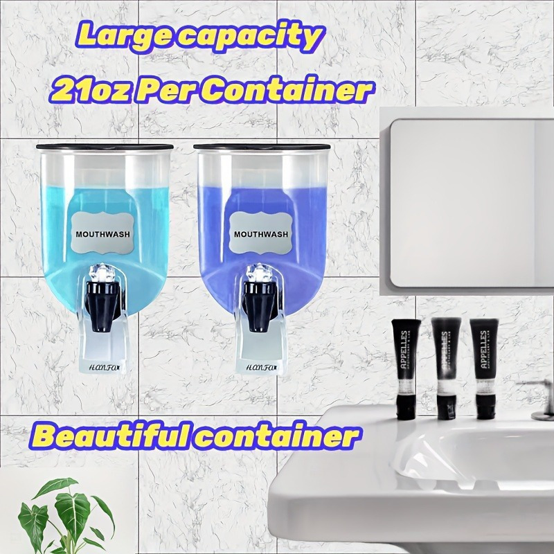 2PCS 600ml Mouthwash Dispenser - Home Fragrance Flowers ulasan dan harga