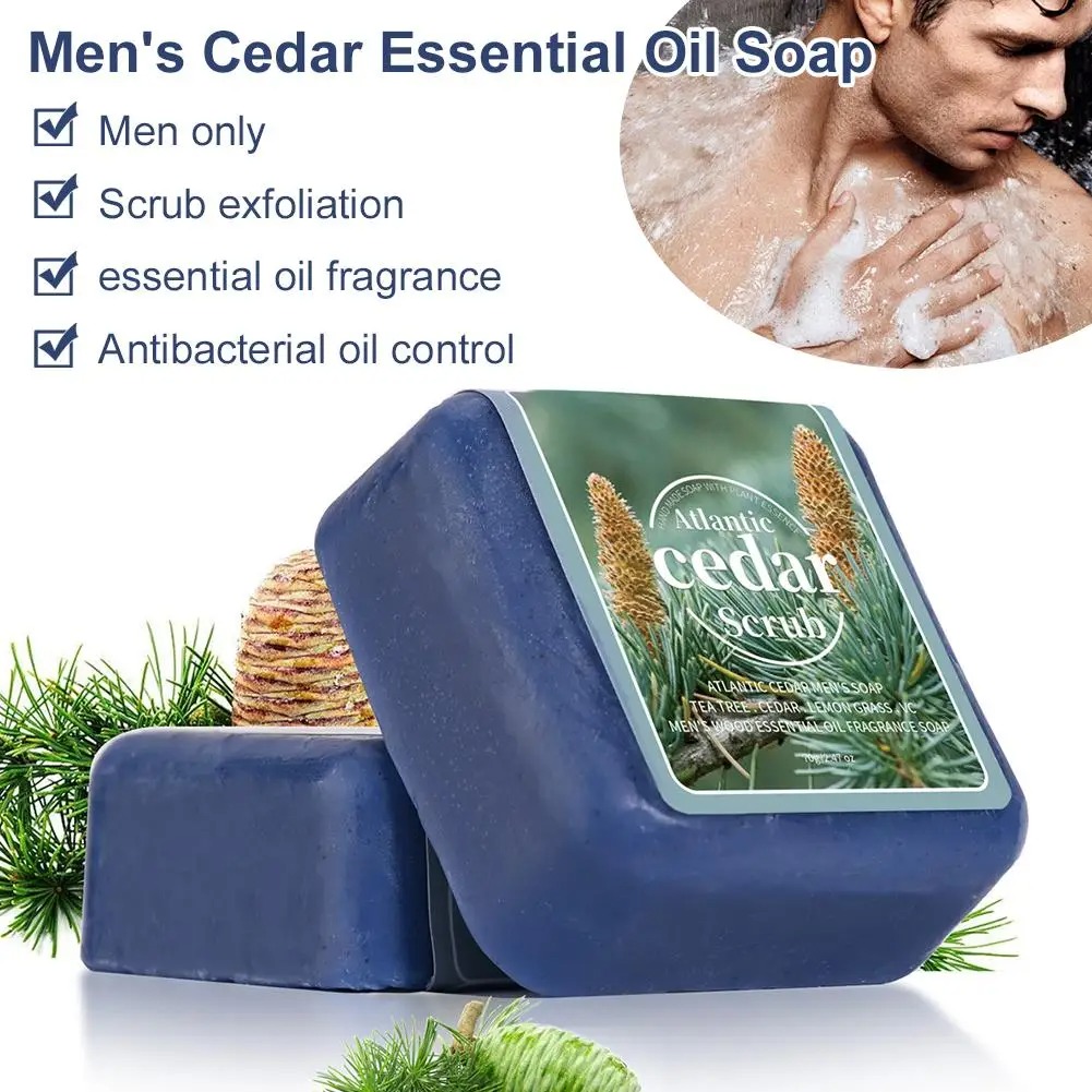 Men's Cedar Essential Oil Soap - Essential Oil Blend ulasan dan harga