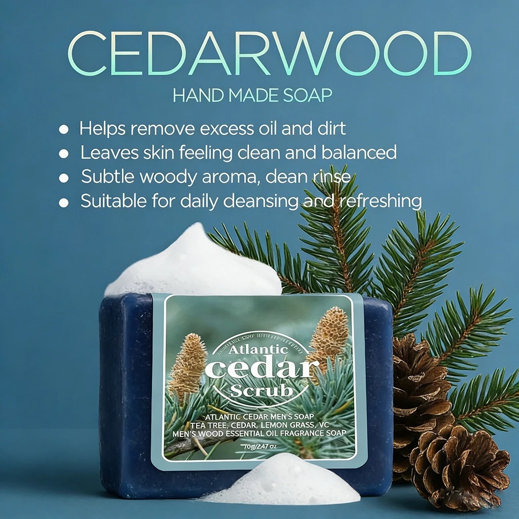 Men's Cedar Essential Oil Soap - Essential Oil Blend ulasan dan harga